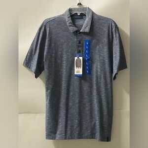 Perry Ellis Heathered Polo Shirt in Blue